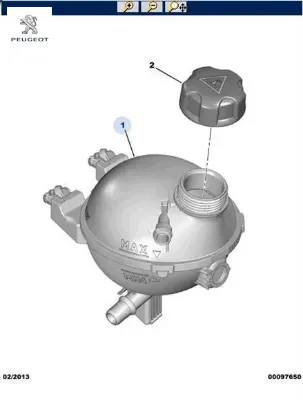 Yedek Su Deposu 1007-207-c2-c3 Dv6td Peugeot  1323.T9   PEUGEOT, OPEL, DS, CITROEN 9800777280 resmi