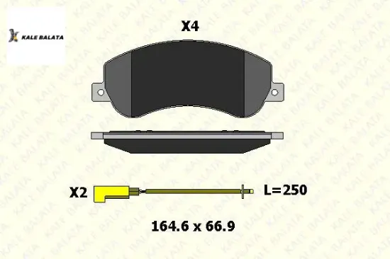 Ön Fren Balatasi 2 Fişli Transit A.çeker V347-155ps resmi