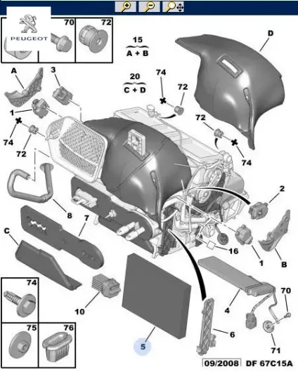 Polen Filtresi 407-c5/c6 1.6/1.8/2.0/2.2/2.7 Hdi/6 Peugeot  6479.45   PEUGEOT, CITROEN 6479.45 resmi