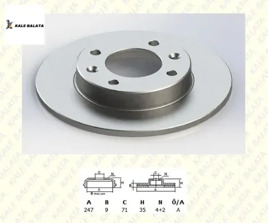 Arka Fren Disk Aynasi 307-c3-c4-partner 02-> resmi
