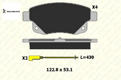 Arka Fren Balatasi 2 Fişli Transit V347-amarok resmi