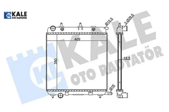 Su Radyatörü 207-c2-c3 Kale Radyatör  1330.C2/ 1330.W8   PEUGEOT, CITROEN 2067011AB resmi