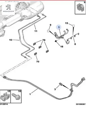 Yakit Hortumu  C3 Iii Peugeot  1574.HV    9808083480 resmi