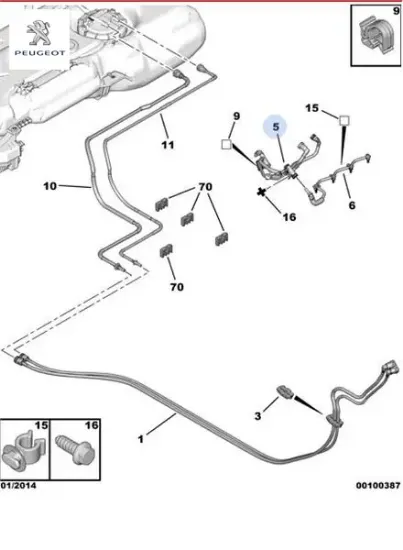 Yakit Hortumu  C3 Iii Peugeot  1574.HV    9808083480 resmi