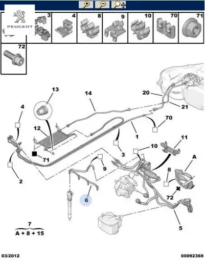 Yakit Hortumu 207-307-308-407 1.6hdi Peugeot  3M5Q 9K022 DC / 3M5Q9K022DC   PEUGEOT, CITROEN 1574.Q5 resmi