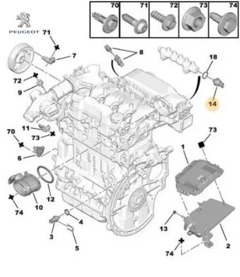 Basinç Kaptörü 206 Dv6 Peugeot  1920.GW / 3M5Q 9D280 AC / 3M5Q9D280AC   CITROEN, FIAT, TOYOTA, PEUGEOT 1920.GW resmi