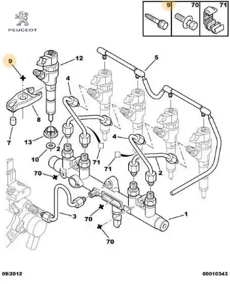 Enjektör Bağlanti Vidasi Partner Dw10td Peugeot 1982.73 resmi
