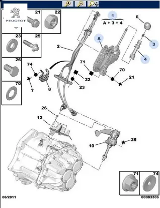 Vites Kol Kutusu Boxer-jumper 06- Peugeot  1608508580    1608508580 resmi