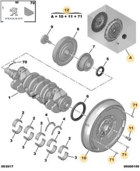 Debriyaj+volan Kit 207-307-308-407 Dv6ted4 Peugeot  0532.Q4   PEUGEOT 1628933180 resmi