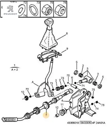 Vites Teli Çubuğu  Boxer Me5t Xud9  94-02 Peugeot    PEUGEOT, CITROEN 2444.S7 resmi