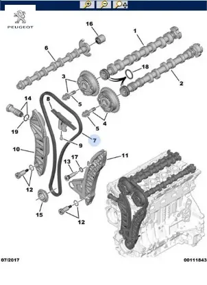 Triger Zinciri 138 Diş 308 Ep6 Peugeot  V861831880   CITROEN, PEUGEOT 9822827080 resmi