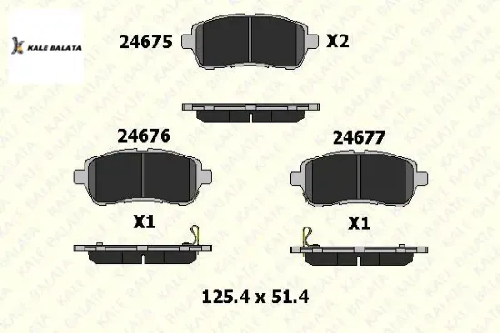 Ön Fren Balatasi  Fiesta Vi-mazda Ii-swift 08-> resmi