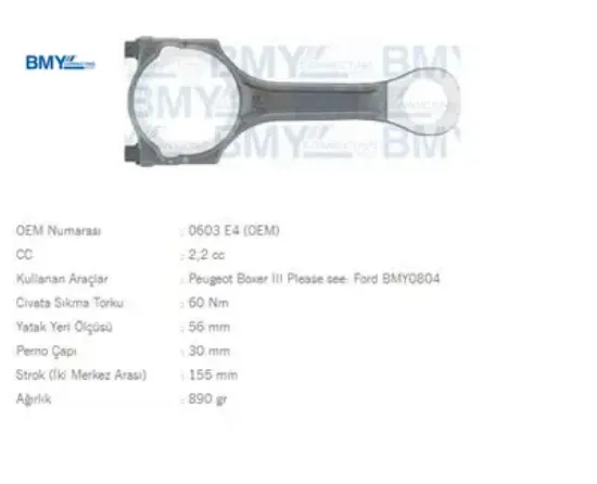 Piston Kolu   Boxer Iii-v347 Puma Kisa-ducato Iii 9C1Q 6200 ABA-0603.E4 resmi