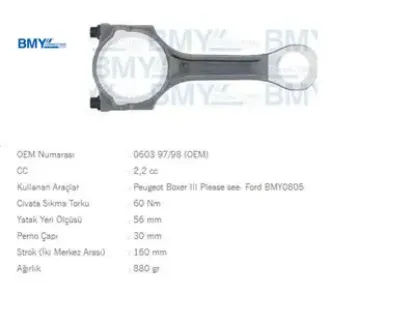 Piston Kolu     Boxer Iii-transit V347 Uzun Tip resmi