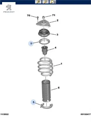 Amortisör Üst Tabla Pulu Peugeot    CITROEN, PEUGEOT 9678749180 resmi