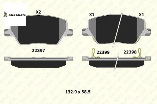 Ön Fren Balatasi Fişli Egea 1.3-1.4-1.6mjtd resmi