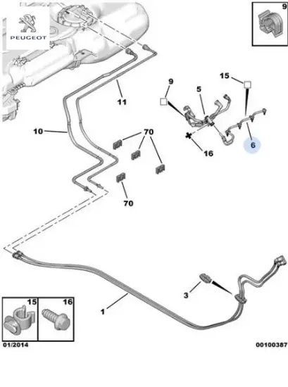 Enjektör Hortumu//peugeot Peugeot  1574.JK 9676245280 resmi