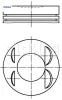 Piston Segman 86,00mm Std. 306-406 2.0 16v/xu10j4r 0628.A7/ 0628.C8/ 0628.81/ 449 resmi