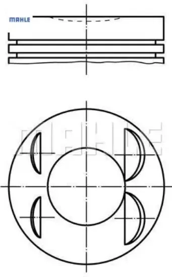 Piston Segman 86,00mm Std. 306-406 2.0 16v/xu10j4r resmi
