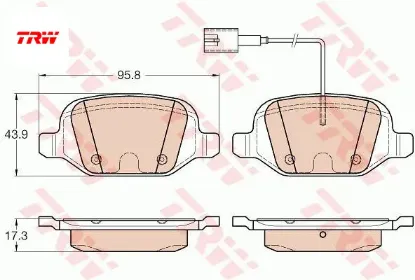 Arka Fren Balatasi Linea 09-> Trw  77365858   GDB1985 resmi