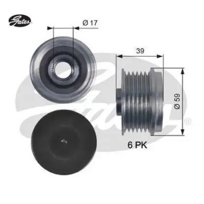 Alternatör Kasnaği Rulmanlı Fiorino-doblo-linea-corsa C-astra H 1.3jtd/z13dt resmi