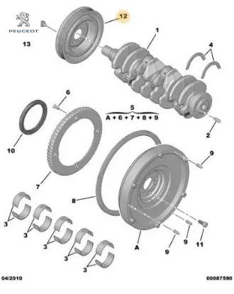 Krank Kasnaği Peugeot    PEUGEOT, CITROEN 0515.W5 resmi