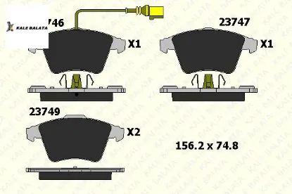 Fren Balatasi Ön   T5-t6  03-19  16jant/7h0698151b/kale Balata resmi