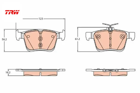 Arka Fren Balatasi Golf 13> Passat 14> A3 12> Leon 13> Superb 15> resmi
