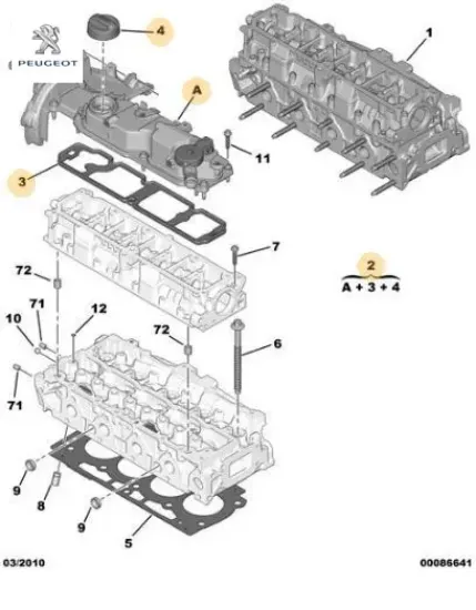 Külbütör Kapaği 308-c5x7-focus Euro5 Dv4c/dv6c resmi