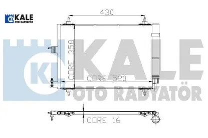 Klima Radyatörü Partner 98-08 Kale Radyatör  6455.AT/ 6455.CV/ 6455.Y9   040ABC020 resmi