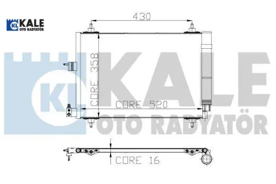 Klima Radyatörü Partner 98-08 Kale Radyatör  6455.AT/ 6455.CV/ 6455.Y9   040ABC020 resmi