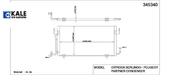 Klima Radyatörü Partner-xsara 97-00 Dw8-xud9 resmi