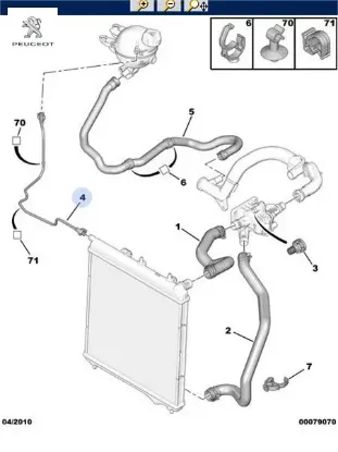 Yedek Su Depo Hortumu 1007-207 1.4 Peugeot  1351.LY    9825555680 resmi