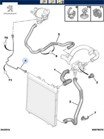 Yedek Su Depo Hortumu 1007-207 1.4 Peugeot  1351.LY    9825555680 resmi