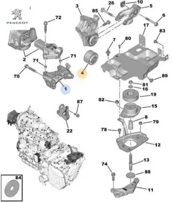 Motor Kulagi Alt 3008/308/5008/rcz/partner Tepee resmi