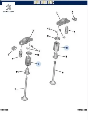 Subap Yayi Peugeot  6G9Q6513AA/    0952.C4 resmi