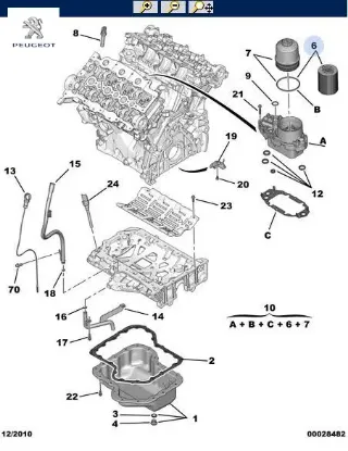 Yağ Filtresi Dt20c Peugeot    PEUGEOT, CITROEN 1109.AV resmi