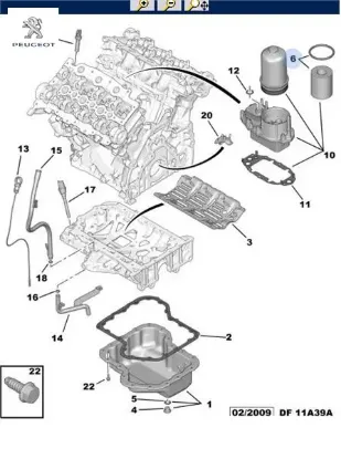 Yağ Filtresi Peugeot  1109.X7   CITROEN, PEUGEOT 1109.AW resmi