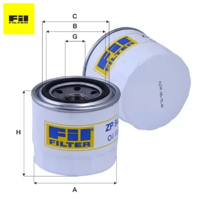 Yağ Filtresi   Hyundai-kia-honda Fil Filter  2630035504   ZP94A resmi