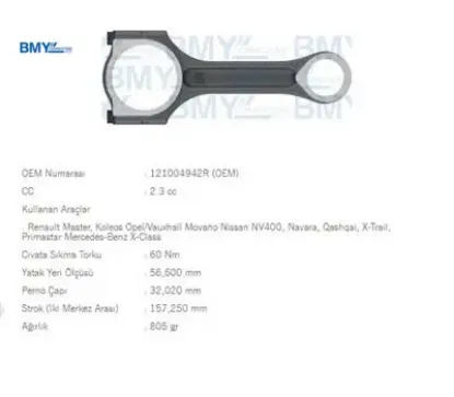 Piston Kolu     Master Iii 2.3dci-koleos-movano  2010-> resmi