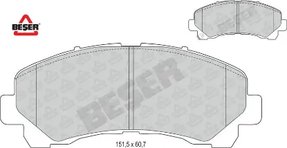 Ön Fren Balatasi    D-max 2.5ditd 11-> Beşer  25149/ 8980791040   4124 resmi