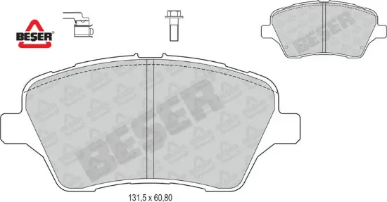 Fren Balatasi Ön  Fiesta-tourneo Courier-b-max 08-/1368548/8v512k021ca/1855307/25134/beşer resmi