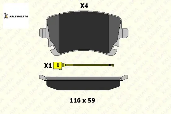 Fren Balatasi Arka   T5-t6  03-> Kale Balata  7H0698451   23326 177 25 ANS KD1 resmi