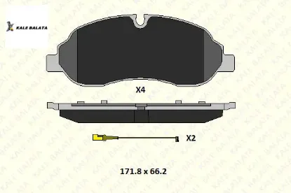 Fren Balatasi Ön 2fiş   Transit V363 13-> resmi