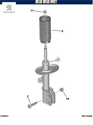 Ön Amortisör Peugeot 9852218480 resmi