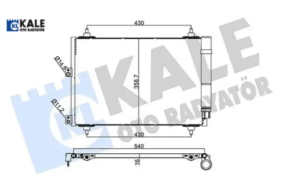 Klima Radyatörü Partner 1.6hdi Dv6ted Kale Radyatör  6455.CN/ 9645964780/ 964596478  CITROEN, PEUGEOT 040ABC010 resmi