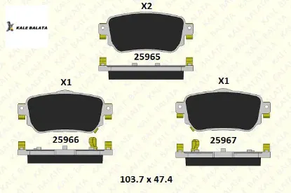 Fren Balatasi Arka   Qashqai-megane-kadjar 13-> resmi