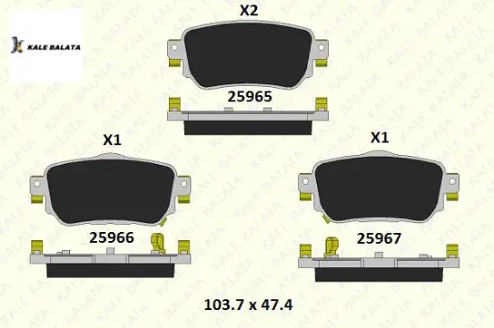 Fren Balatasi Arka   Qashqai-megane-kadjar 13-> resmi