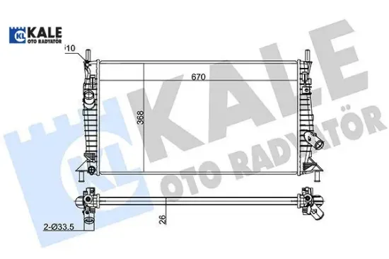 Motor Su Radyatörü Focus-c Max 1.6tdci Kale Radyatör  3M5H8005RK   356300 resmi
