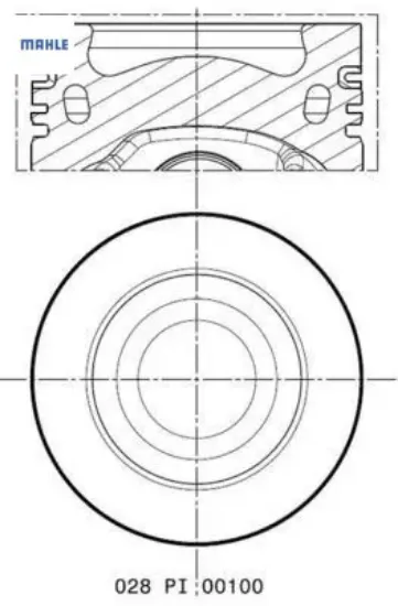 Piston+segman Std. 81.00mm Crafter 2.0 Tdi-caddy 11->16 Golf 07->14 Passat 08->11 Transporter 10->19 resmi